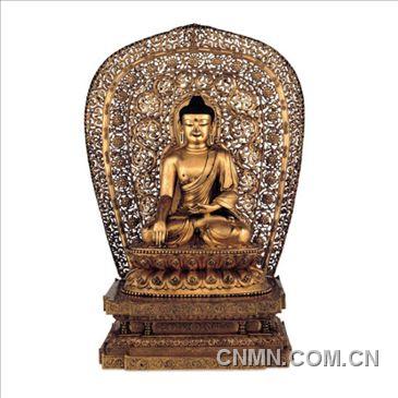 复件 9、释迦牟尼镀金青铜像 来自中国，明朝，永乐年间（公元1403年-1424年）。