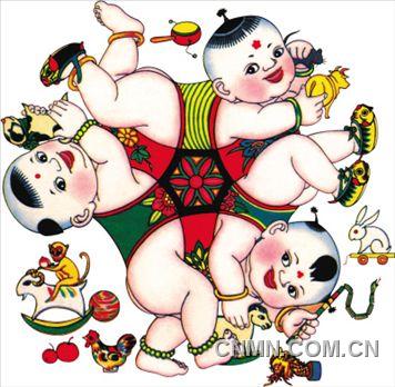 武强年画代表作——六子争头