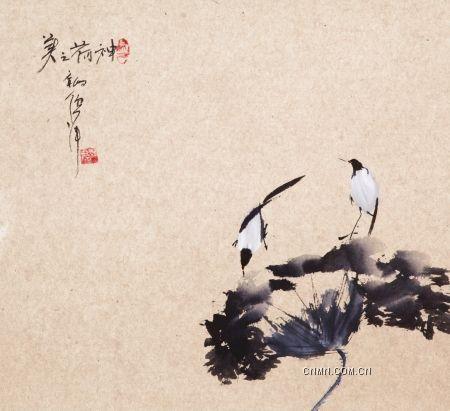 倪萍画作《神荷之美》。