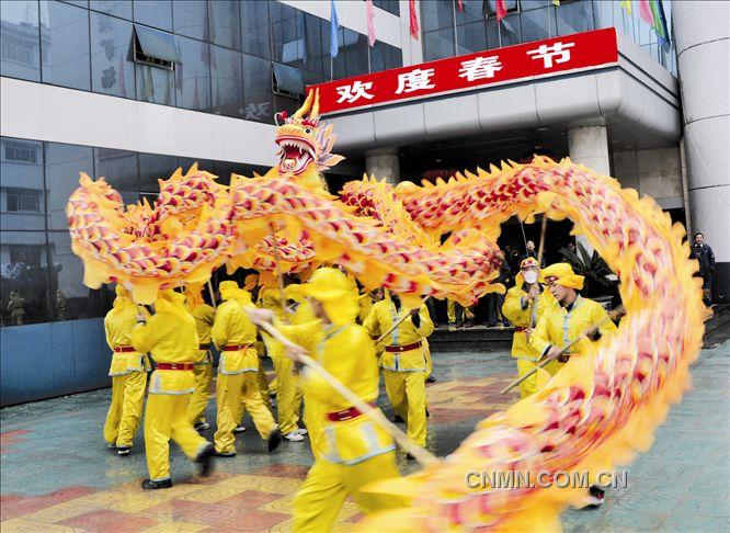 江铜集团 查列摄影作品：龙狮拜年精彩纷呈