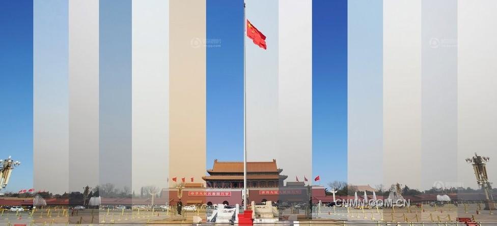 两会期间天安门广场空气拼图 两会期间天安门广场空气拼图