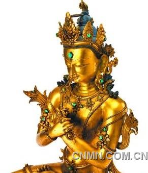 15世纪铜鎏金金刚萨埵坐像