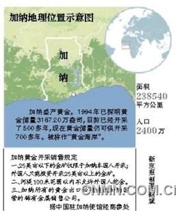 加纳地理位置示意图