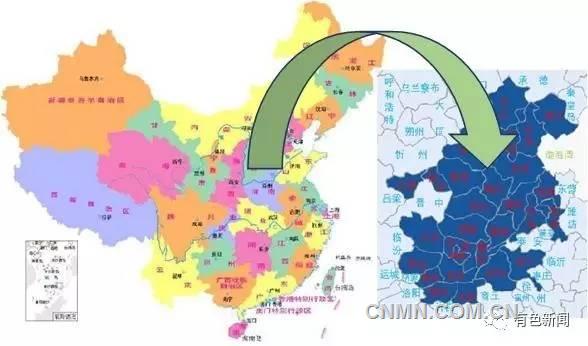 京津冀及周边地区的覆盖地理范围