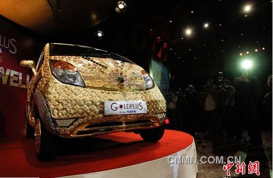 世界首辆黄金珠宝汽车亮相印度