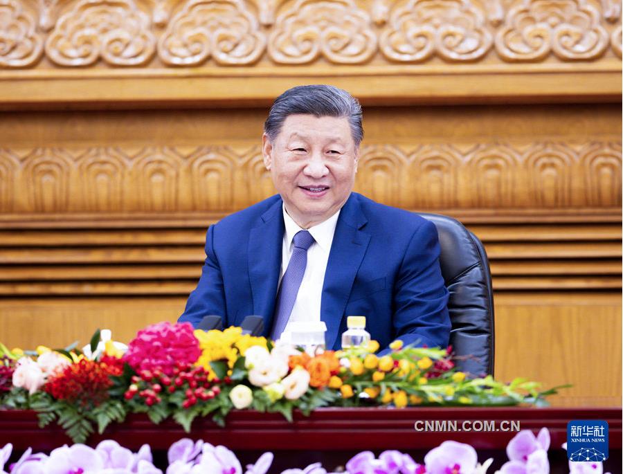 習近平會見出席中國國際友好大會暨中國人民對外友好協會成立70周年紀念活動外方嘉賓
