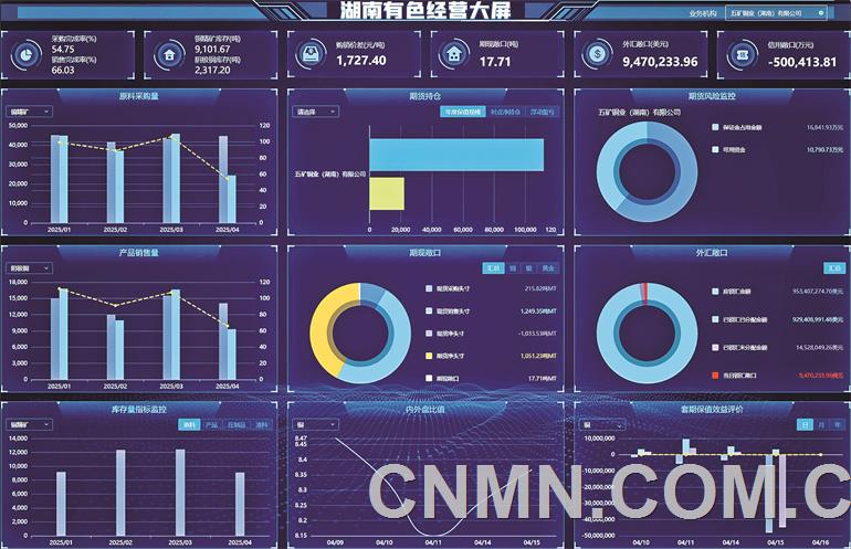 湖南有色现代企业多业态智能经营管理系统界面
