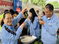 礦企社區手牽手 端午粽香傳溫情